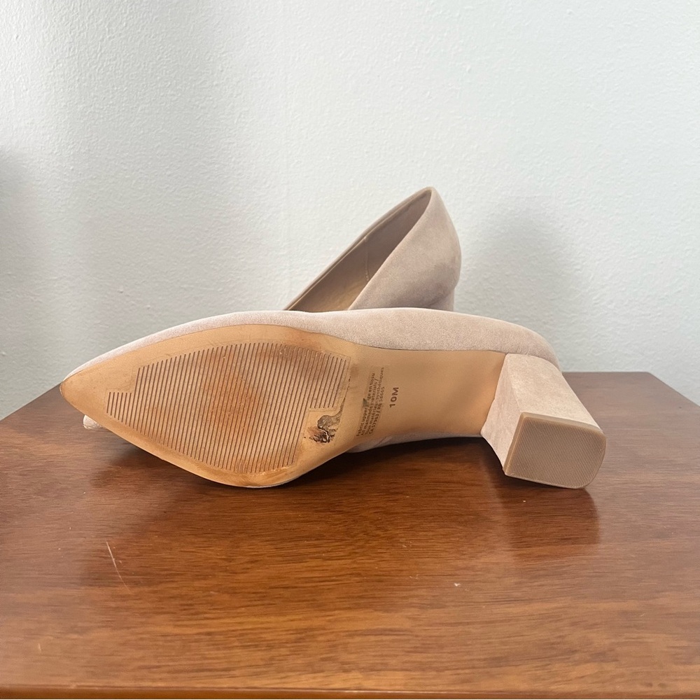 Women's Abound Audry Block Heel Pump in Tan Suede Size 10 - Picture 6 of 8